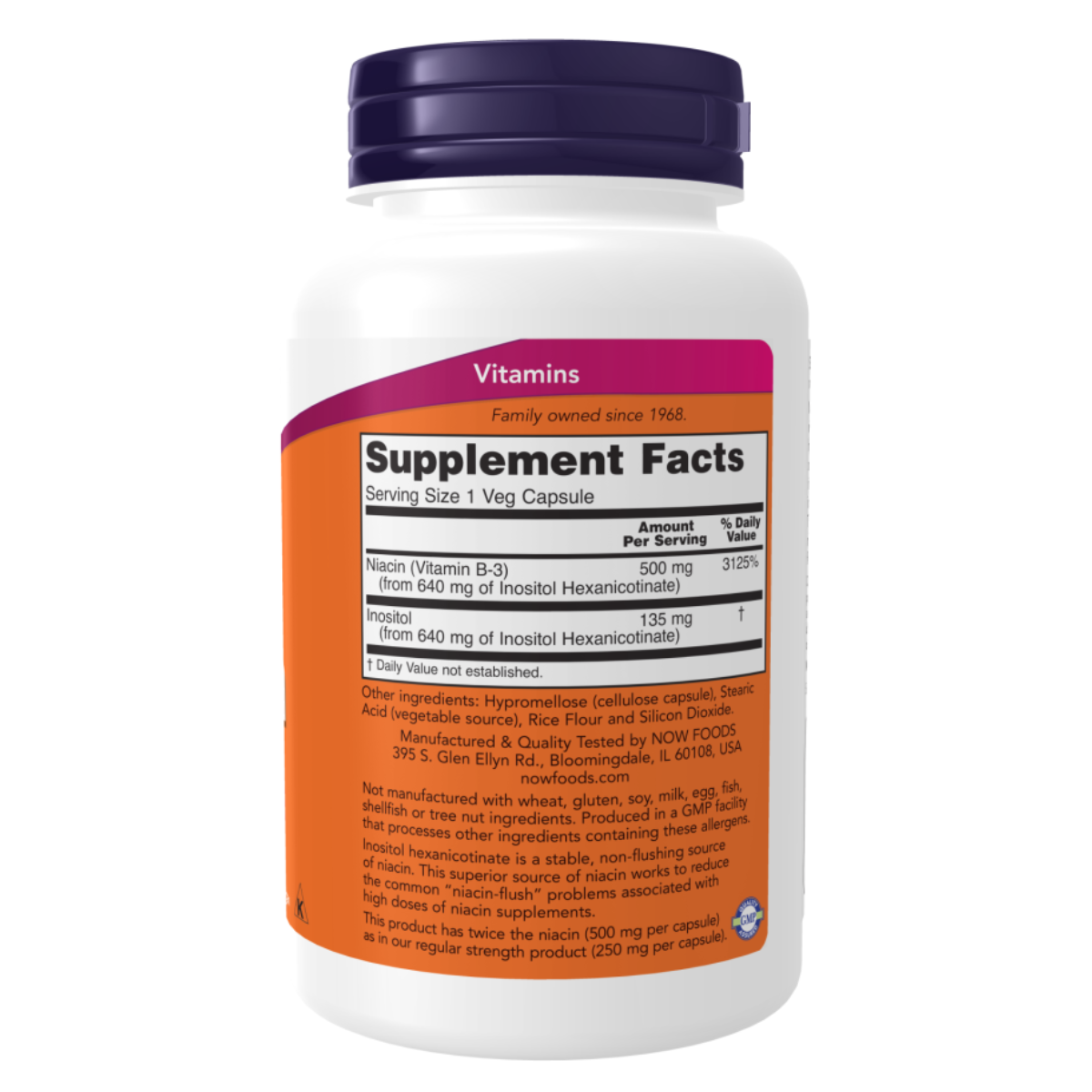 NOW Flush-Free Niacin 500mg