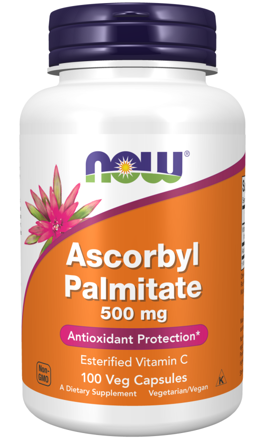 NOW Ascorbyl Palmitate 500mg, 100 Veg Capsules