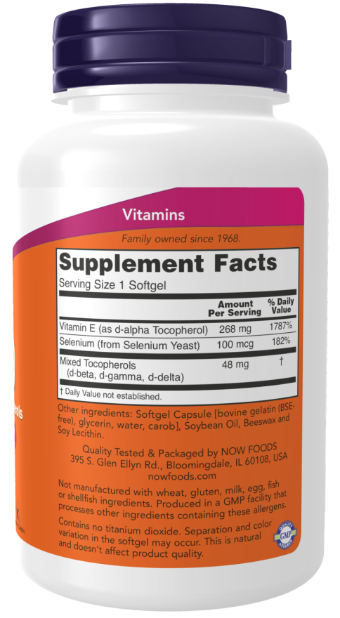 NOW Vitamin E-400 100 Softgels