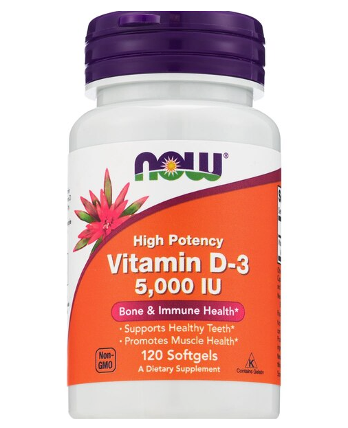 Now Vitamin D-3 5000iu   120 Softgels
