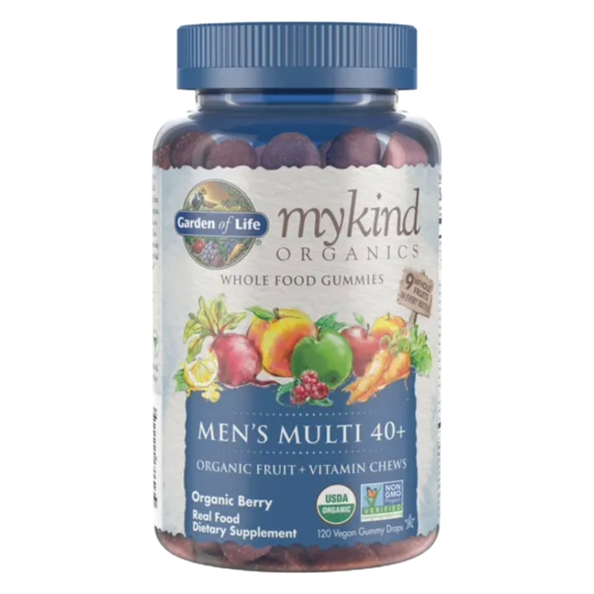 Garden of Life mykind Organics - Men's 40+ Multi Berry 120 Gummies