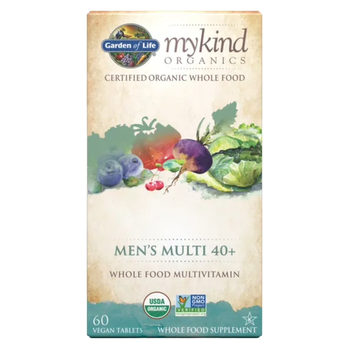 Garden of Life mykind Organics Men's 40+ Multi Tablets